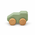 Mono Wooden Car — green, side view